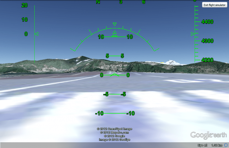 mac controls for google earth flight simulator